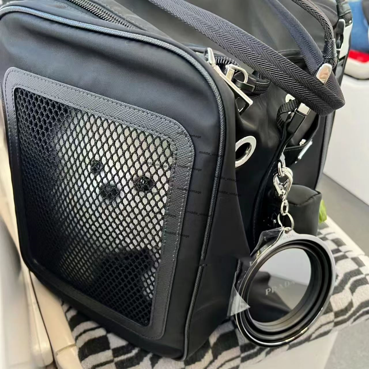 Stylish Trendy Brand Canine & Fee Backpack - Comfortable Pet Outing Bag with High-Quality Materials