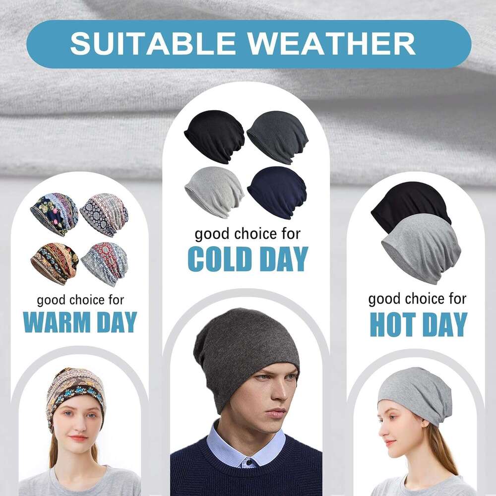 Hats Women Hip-Hop Slouchy for Cap Soft Running Skull Cotton bonnet Lightweight beanie Men Adult Beanie