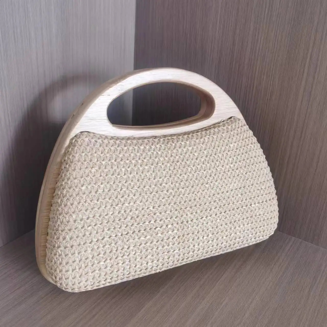 Ladies party display temperature grass womens handheld dinner bag wooden nightclub shoulder embroidered 241014