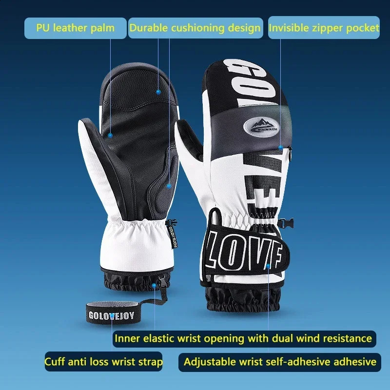 thin ski gloves for women windproof breathable waterproof winter warm ski gloves ski board accessories 241014