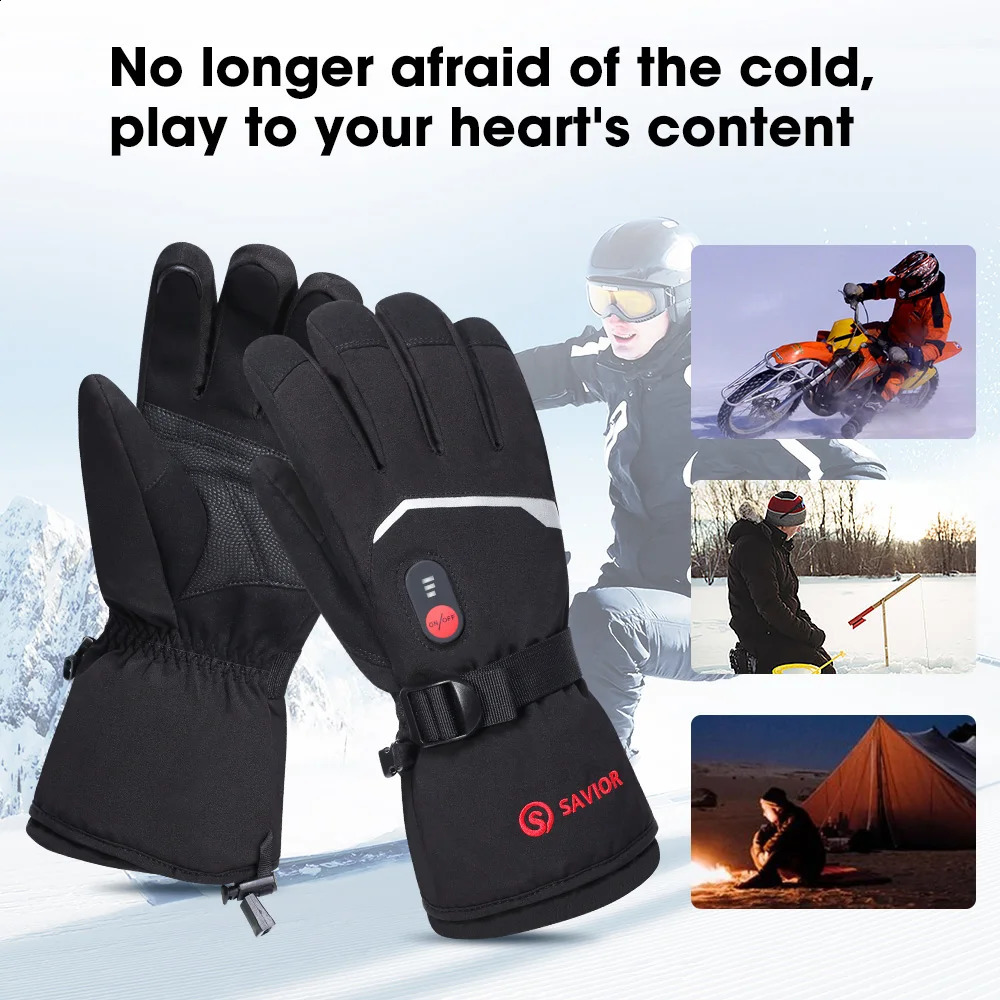 gloves with rechargeable batteries suitable for women men skiing motorcycles gloves and hand warmers 241014