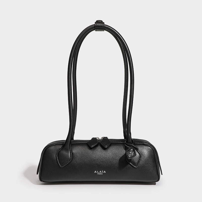 Cowhide Shoulder Bags for Women - Tubular Handles Handbag in Elongated Shape, 2024 New Arrivals dh5727163