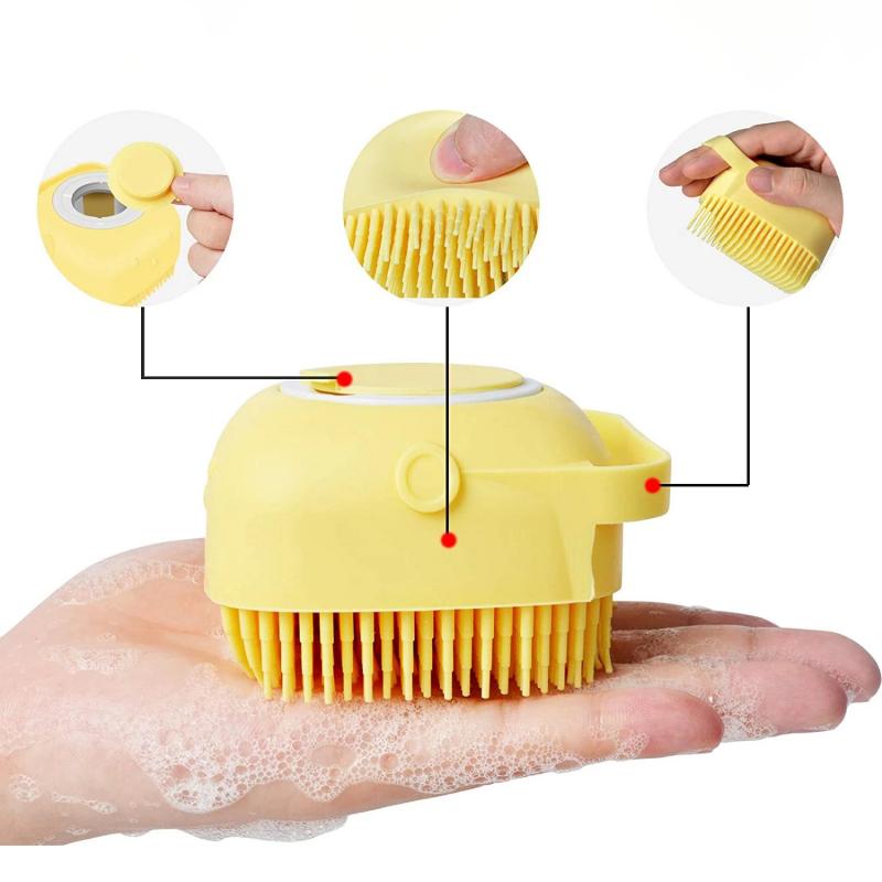 Dog Bath Massage Brush Soft Silicone Pet Shampoo Massager Brush Puppy Cat Shower Comb Bathroom Grooming Tool Pet Accessories