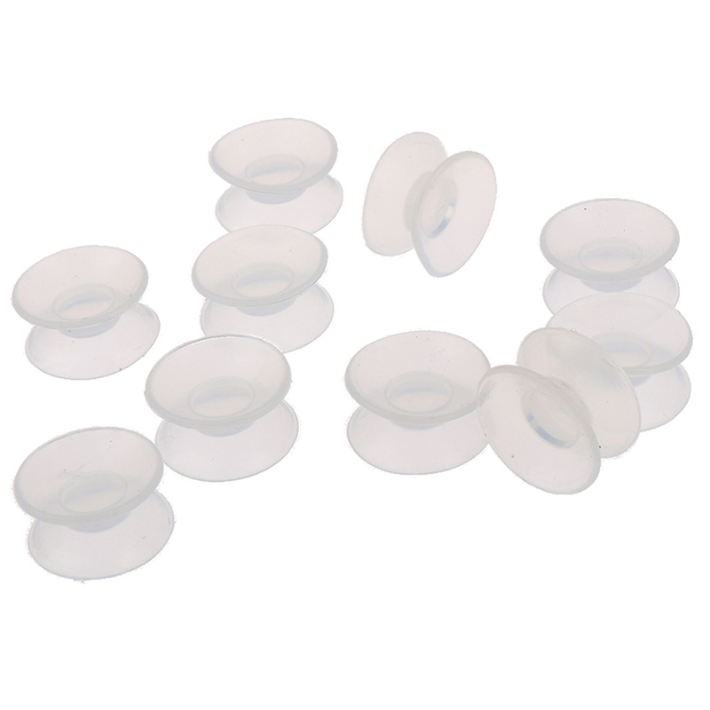 10Pcs Double Sided Suction Cup Sucker Pad for Glass Plastic Clear Sucker Holder