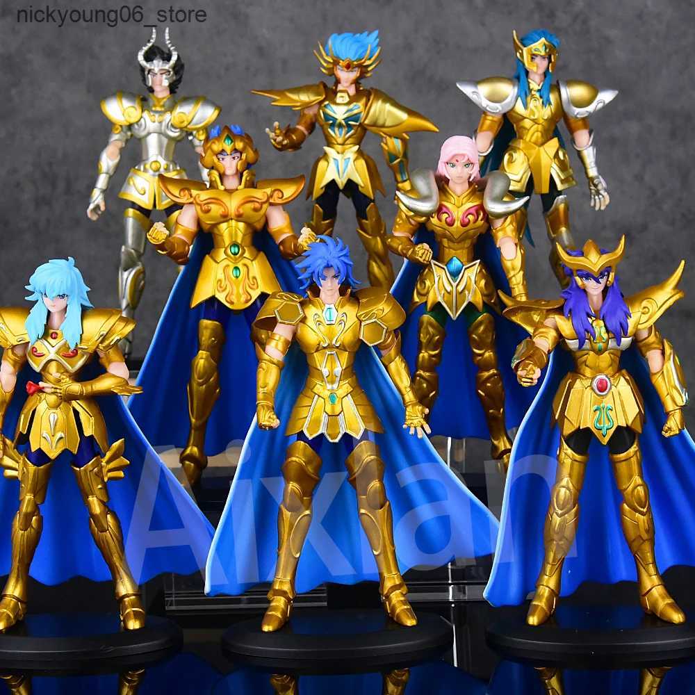 Cartoon Figures Aixlan Saint Seiya Figure 19cm Phoenix Ikki Hyoga Seiya Shiryu PVC Action Picture Amine Birthday Gift Group Picture L240910