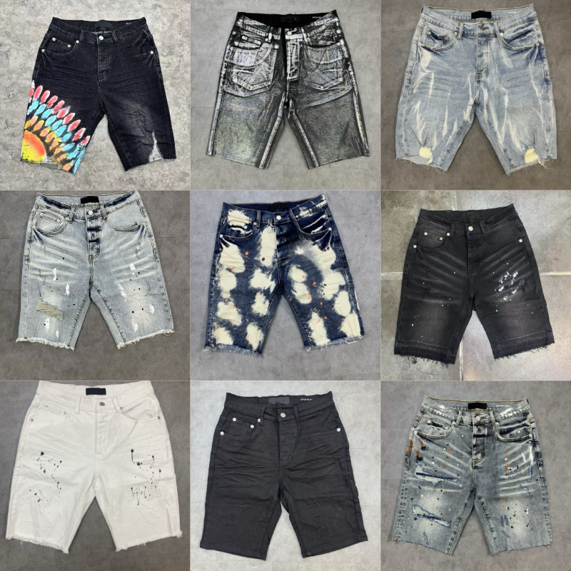 shorts men 2024 Designer Mens Jeans Shorts Hip Hop Casual short Knee lenght jean clothing 29-40 Size high quality button fly loose shorts denim jeans