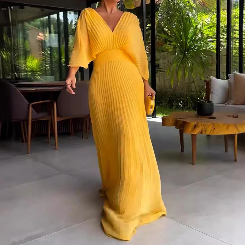 Sexy asymmetrical ultra-thin womens evening dress elegant summer temperature high waist long dress casual diagonal collar patch work clothes 241015