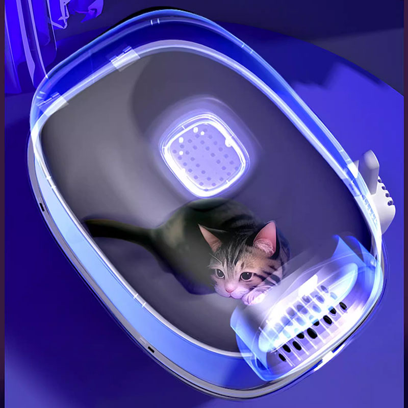 Automatic Cleaning Cat Litter Box Large Portable Scraper Cute Basket Villa Door Cat Toilet Feeder Arenero Para Gato Pet Products