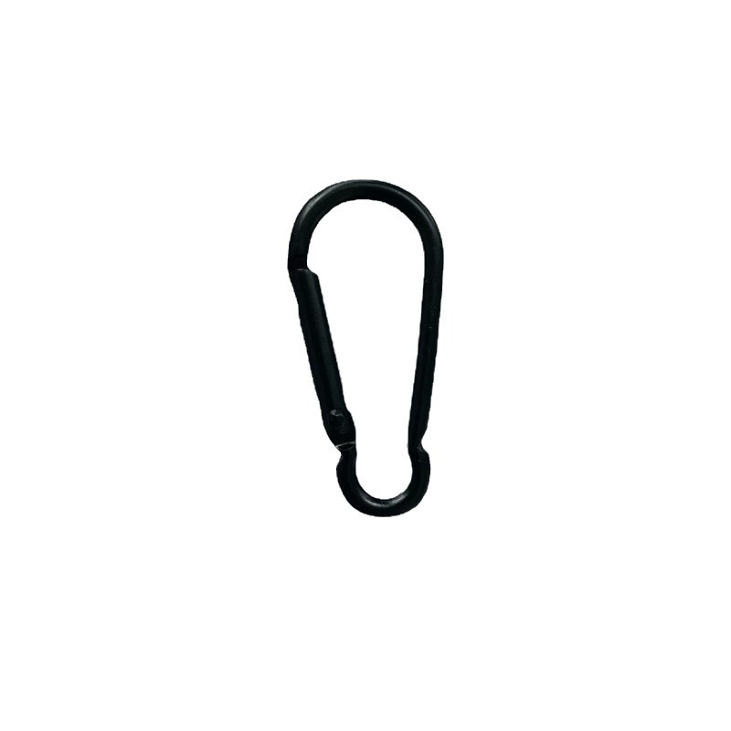 Large Black Elektroplating Mountaineering Carabiner Key Ring with Durable Springs