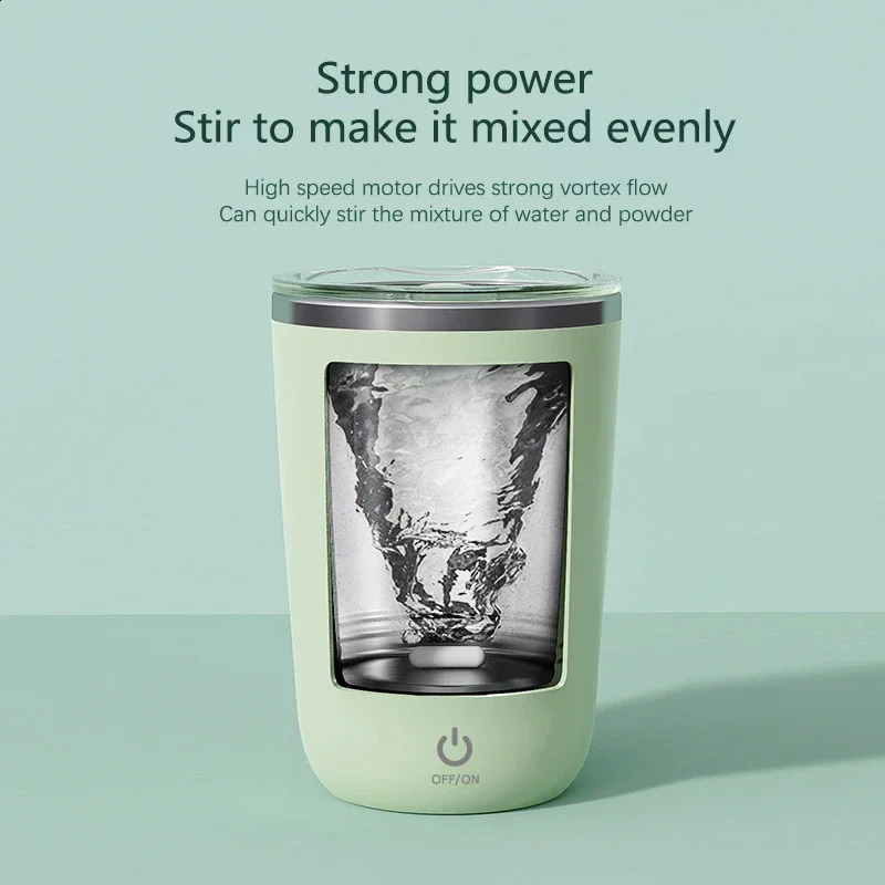 Automatic Mixing Cup Self Stirring Magnetic Mug USB Rechargeable Stainless Steel Milk Stirring Coffee Cup Smart Mixer Water Cup 241015
