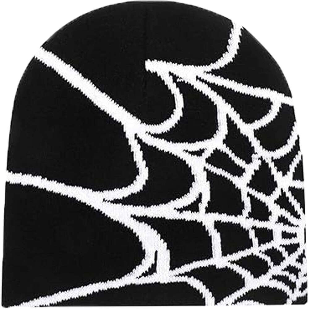 Headwear good Women Knit ted Beanie Beanies for bonnet Hat Men s Spider beanie Double-Layer Str Winter Outdoor Warm