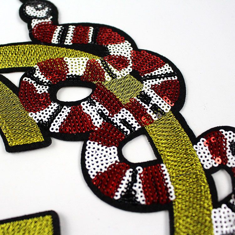 3 pieces/bag Cloth patch European patch clothes T-shirt handmade DIY decorative decal sequin disc snake