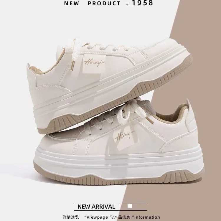 2024 Spring Sports Running White Chunky Sneakers Women Shoes Platform Loafers Lace Up Flats Trend Spring Casual Vulcanized ShoesLX241015