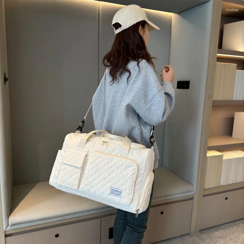 Duffel Bags Travel Bag Large Capacity Weekender Carry On Duffle With Shoe Compartment Sports Fitness For Women Shoulder Y260225