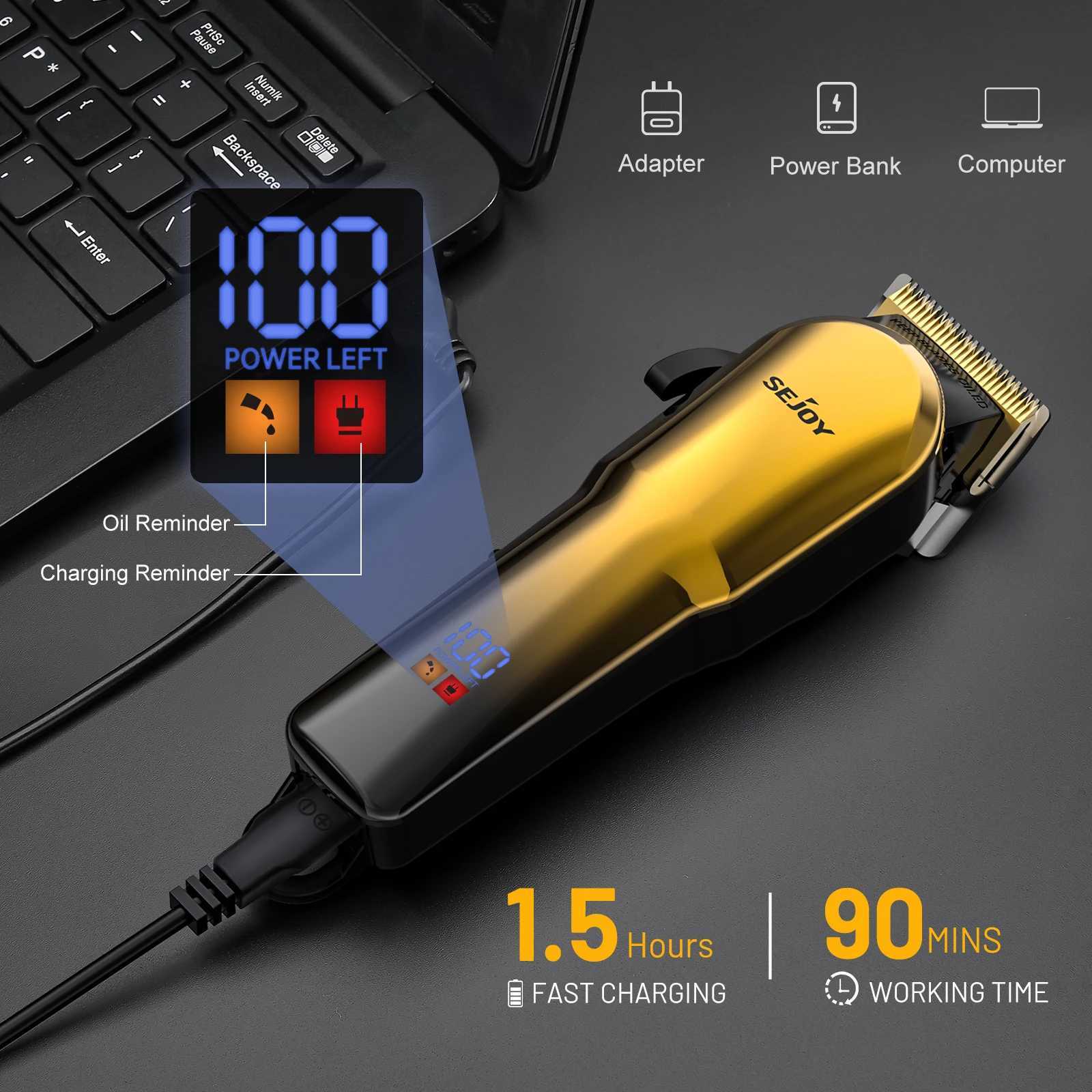 Rechargeable Professional Electric Hair Clipper Clippers Trimmer Household Low Noise Beard Machine Personal Care Haircut ToolXJ2410