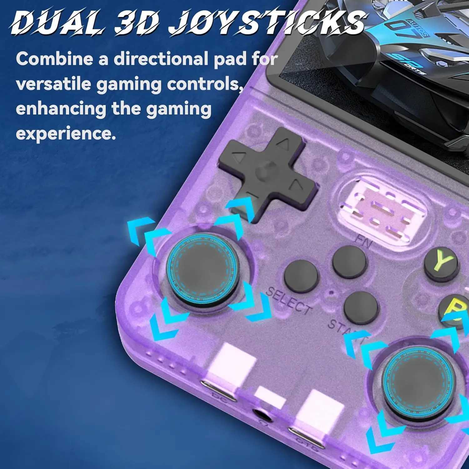 Open Source R36S Consola Portatil Retro Handheld Game Console CPU RK3326 3000 mAh Battery 64G 128G Emulator R36s Gaming Player Z241015