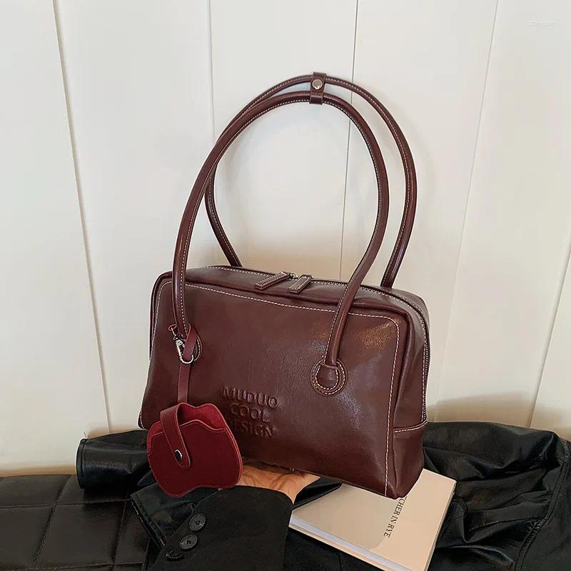 Free Shipping Totes Brand Designer PU Leather Women's Shoulder Bag Retro Vintage Purse Crossbody Pillow Bowling Handbag Designer Bag Luxury Bag T