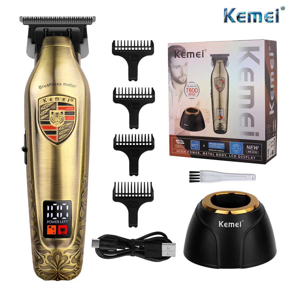 Kemei 7800 RPM Hair Clipper Professional Hair Trimmer Cordless Haircut Machine Electric Hair Cutting Machine Trimmer for MenXJ241015