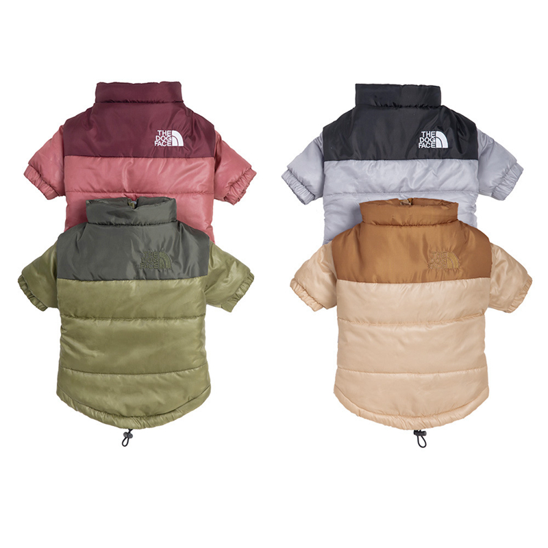 The Dog Face Dog Jacket Designer Dog Clothes Luxury Waterproof Dog Winter Coats, Cold Weather Dog Apparel with Zipper Closure for Small Medium Dogs Gr