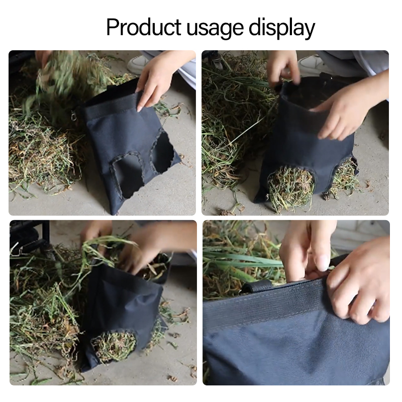 2Holes Hanging Hay Bag for Bunny Guinea Pigs Small Animal Feeder Rabbit Food Dispensers Bag Cage Accessories Pet Feeding Bag