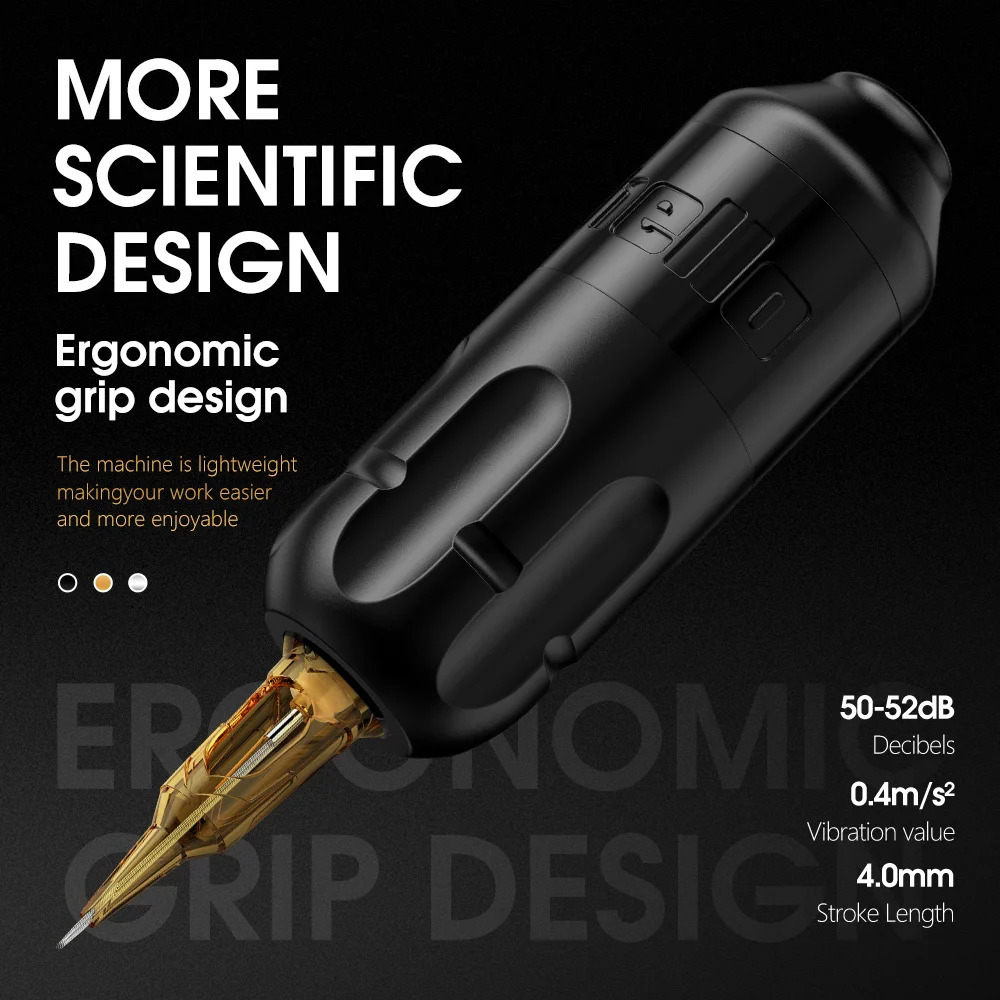 Ambition Stroke 4.0mm Rotating Tattoo Machine Coreless Motor Permanent Makeup Pen Clip RCA Interface for Body Art 241014