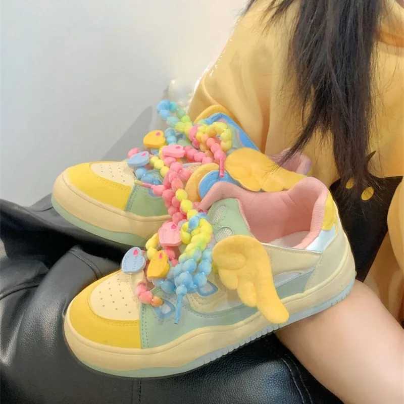 Kawaii Shoes Women Platform Sneakers Cute Tennis Female Korean Fashion Flats School Vulcanize Footwear Spring SummerLX241015