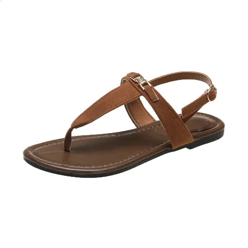 Womens Shoes Thong Womens Sandals Fashion Daily Sandals Women Buckle Strap Flat with Outdoor Open Toe Female Shoes 241015