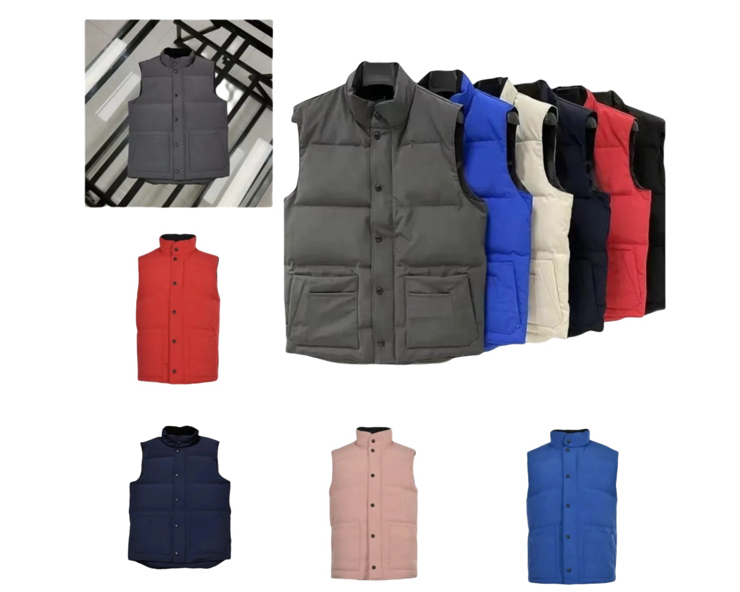 Gelit vest jacket men's women down jacket coat jacket women warm casual slim vest feather filled material coat winter embroidered high quality vest