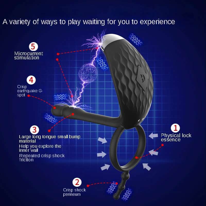 Sex Toy Penis Ring Electric Shock APP Remote Control Vibrator for Couple G-Spot Orgasm Stimulator Soft Shock Vibrator Cock Ring