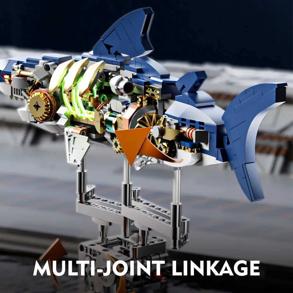 Shark Set for Kids 2024 STEM Toys Compatible with Sea Creatures Marine Animal Blocks Educational Building Kit | XJ241015 dh3628137