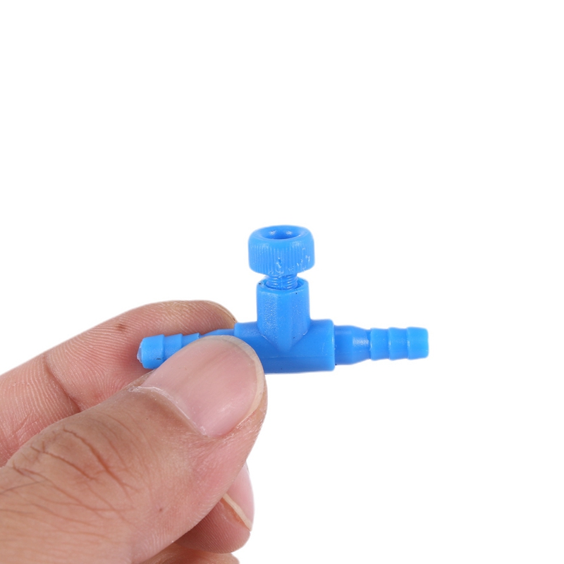 40 Pieces Plastic Aquarium Fish Tank 2 Way Air Pump Control Valves, Blue