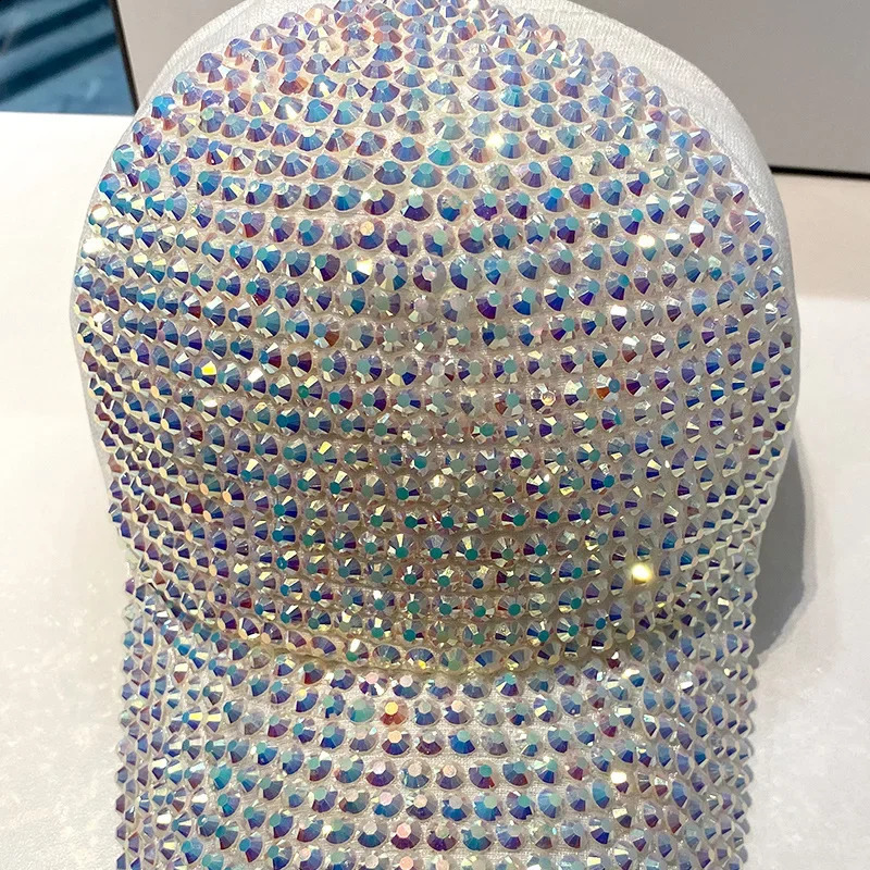 Summer Womens Baseball Cap Spring Autumn Rhinestone Caps Fashion Personality Street Hiphop Hats For Female 241014