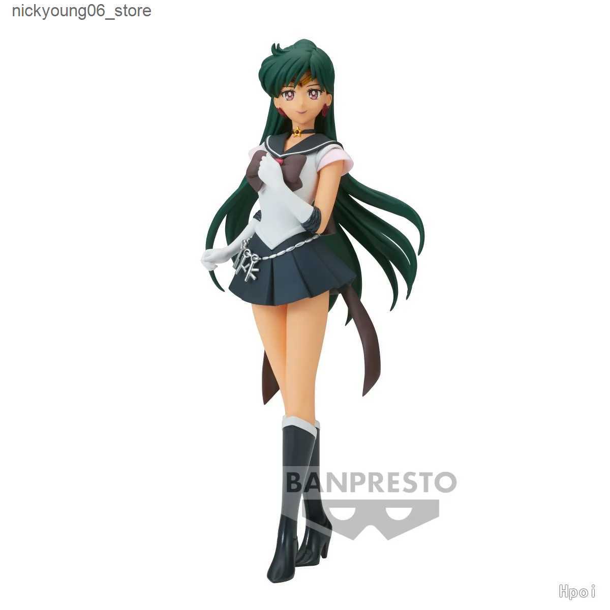 Cartoon Figures 23CM Anime SAILOR MOON Kaiou Michiru Figure GLITTER GLAMOURS Ver Tomoe Hotaru Model Toy Gift Tenoh Haruka Aciton Figure Doll L240910