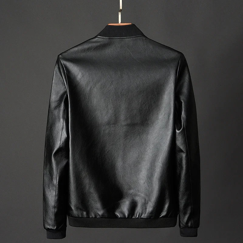 Plus Size 8XL 7XL Winter Leather Jacket Coat Men Bomber Motorcycle PU Causal Vintage Black Biker Pocket Zipper Jackets y240930