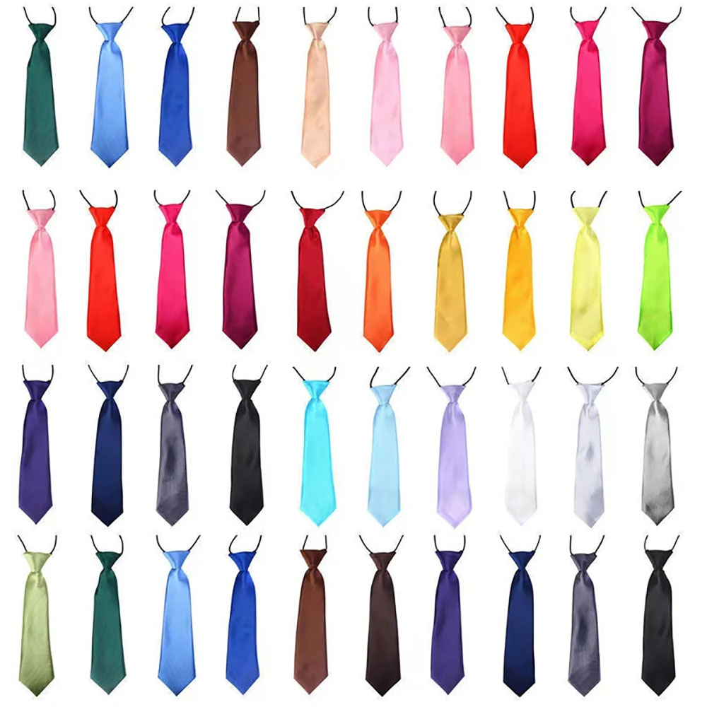 50/100PC Dog Tie Stripes Dot Solid Large Dog Neckties Elastic Dog Accessoress Big Dogs Supplies Dog Accessories For Large Dogs