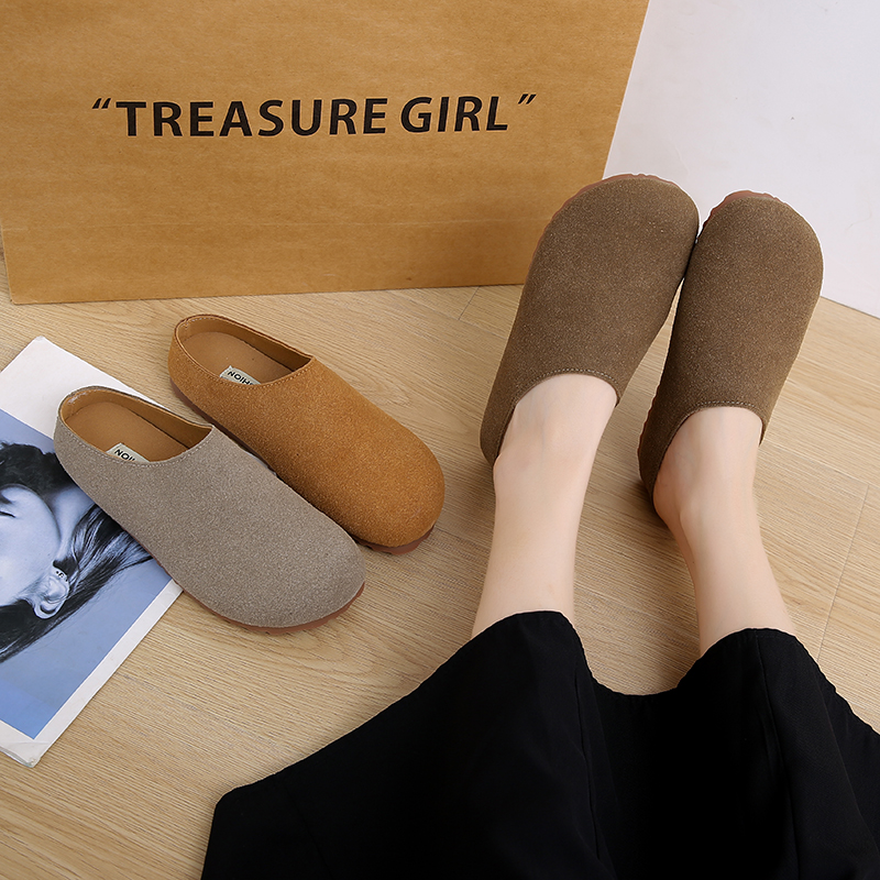 Designer Cork and Suede Flat Shoes Comfortable Outdoor Shoes for Men and Women