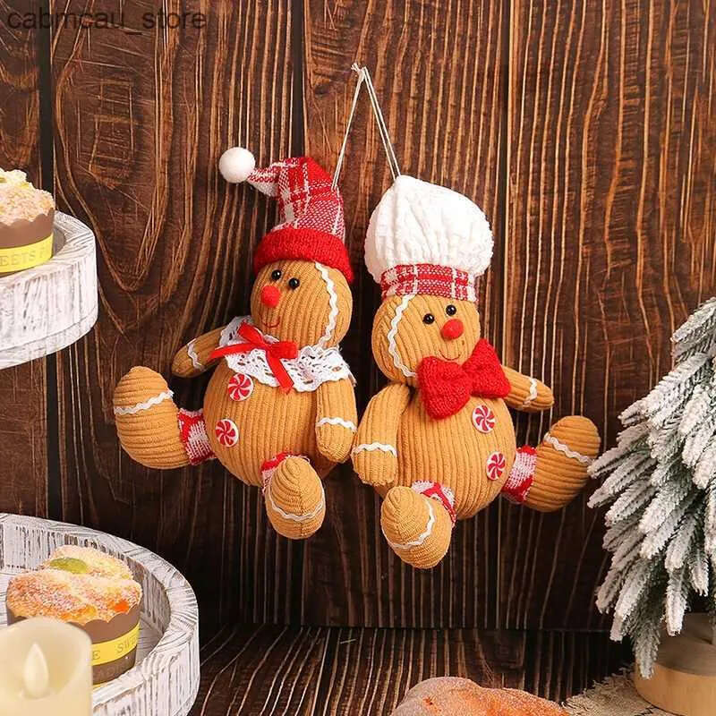 Man Decorations Gingerbread Tree Doll Cookie Christmas New Year Holiday Decoration Pendant L240910