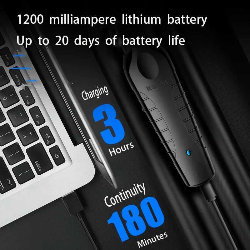 Kemei Mens Hair Clipper KM-2299 Professional Electric Hair Trimmer USB Rechargeable Barber Trimmer Mens Electric Hair Clipper XJ250624