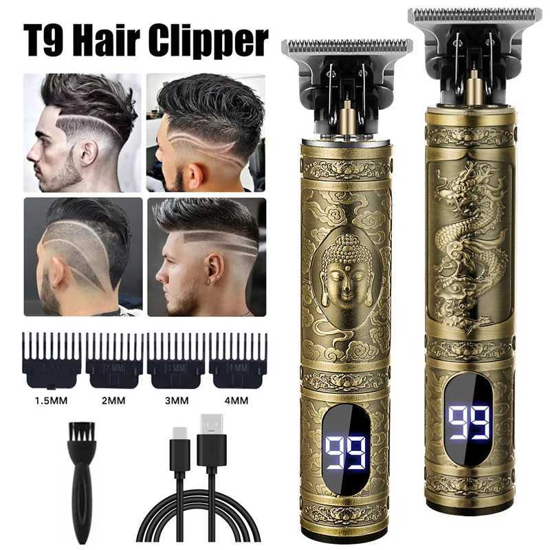 T9 Vintage Beard Shaver Electric Hair Cutting Machine Travel Cordless Shaver Trimmer USB Charging Beard Clipper For Mens BeardXJ250624