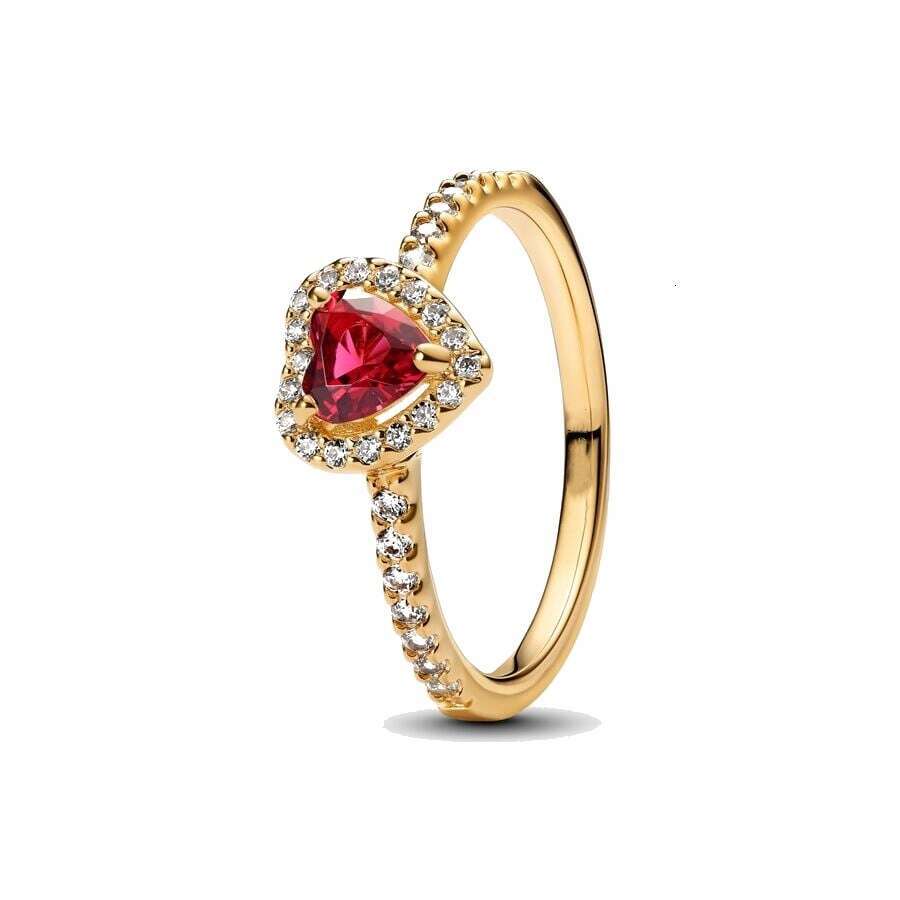 New Sier Timeless Pave Row of Hearts Rings for women Gifts jewelry Designer Ring Gift Wholesale