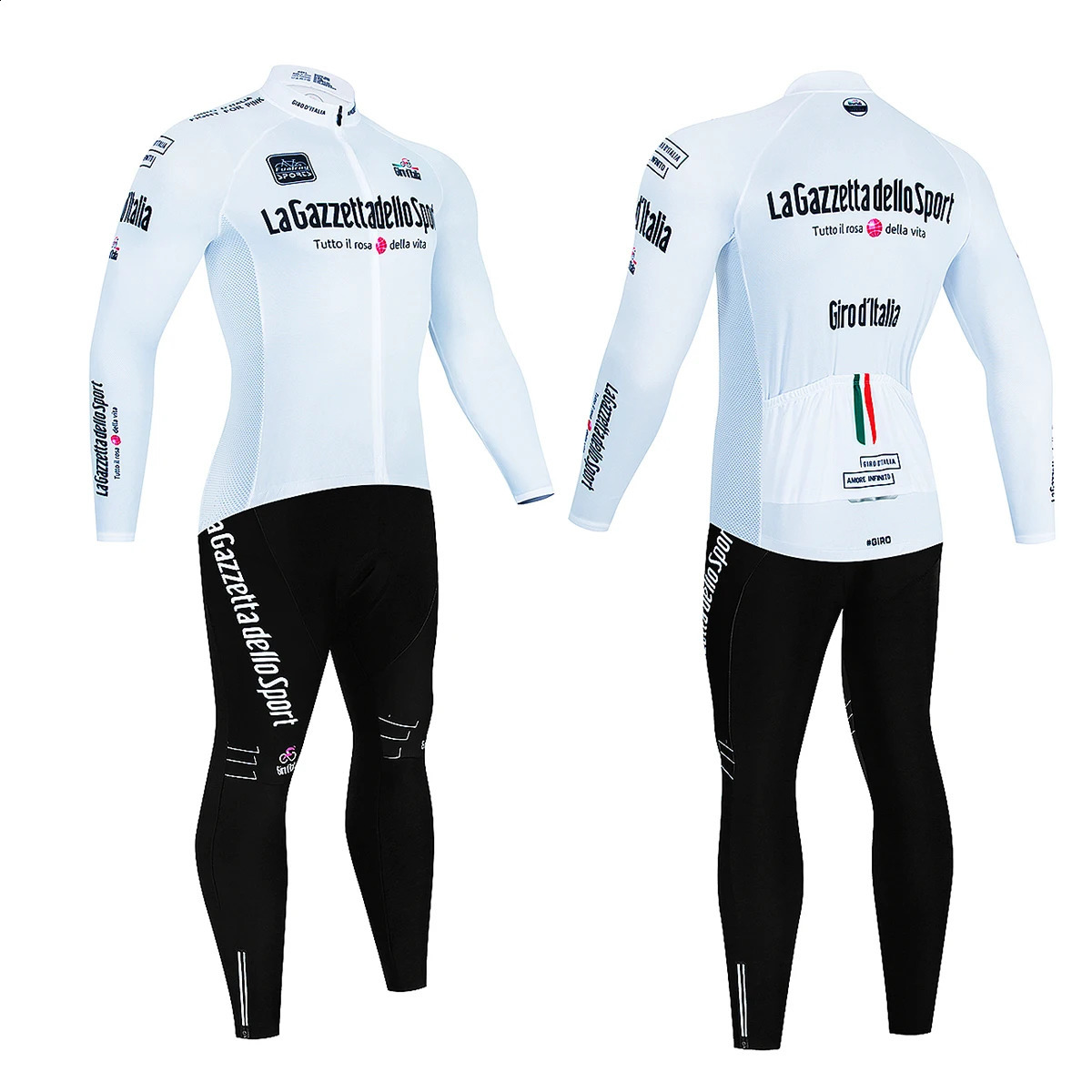 Italian cycling sportswear set mens clothing set long sleeved MTB cycling pants cycling bib Ropa Ciclismo 241009