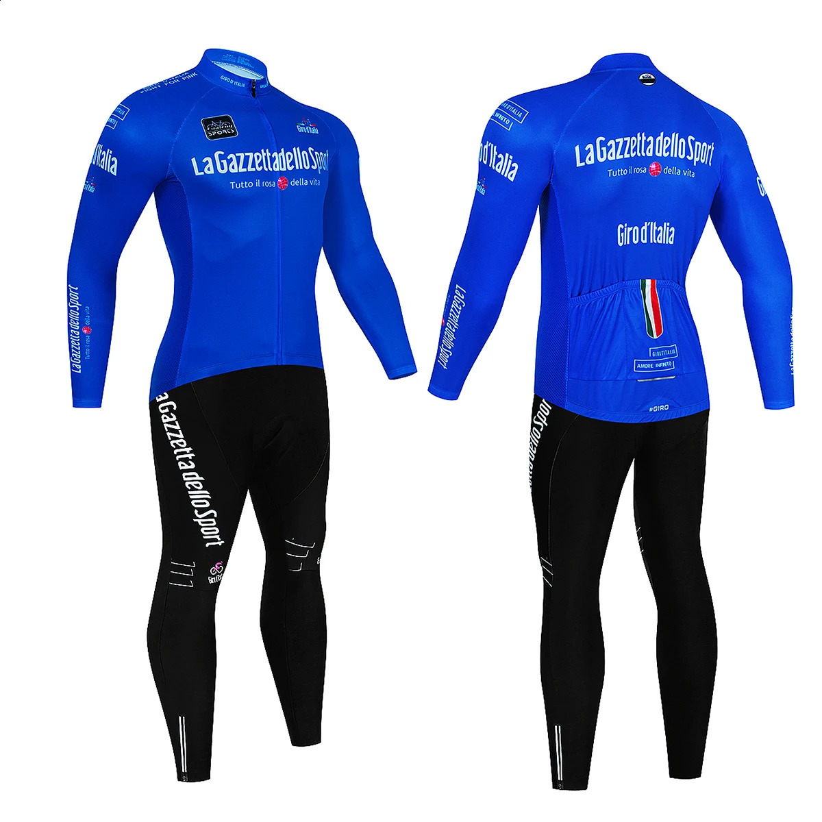 Italian cycling sportswear set mens clothing set long sleeved MTB cycling pants cycling bib Ropa Ciclismo 241009