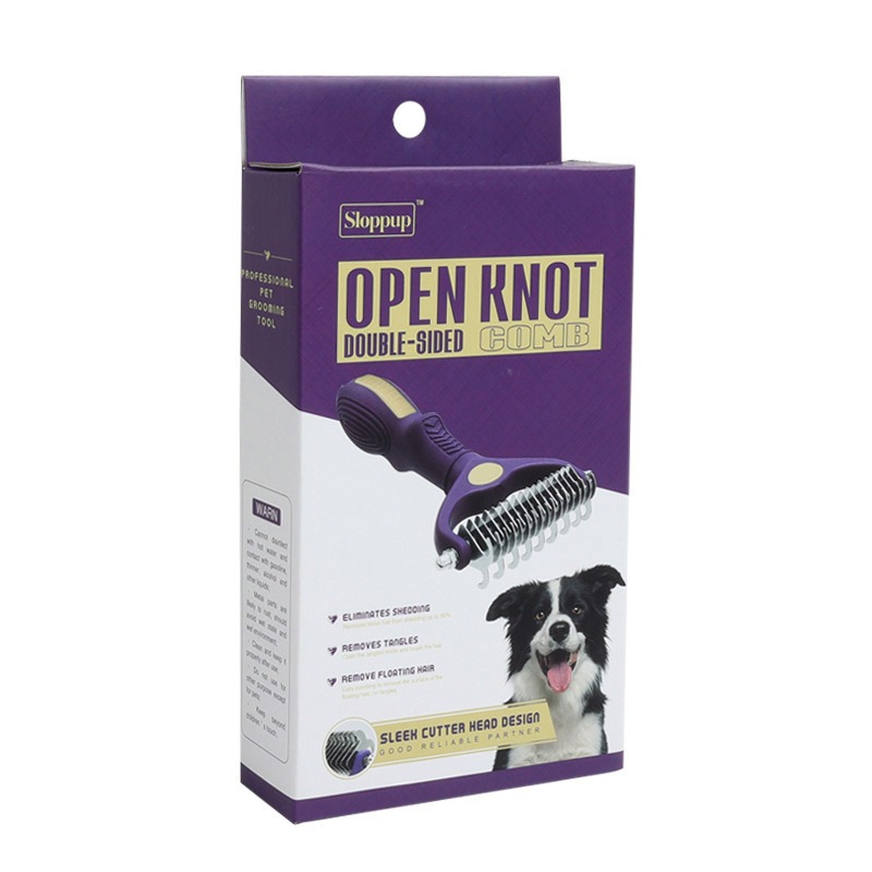 Dog 2 Side Grooming Brush Accessories Cat Hair Care Supplies Nail Clippers Set Pet Hair Remover Fur Knot Comb Large Dogs Animal
