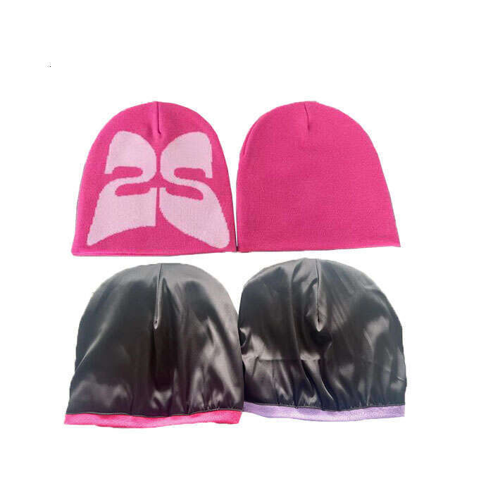With Custom Hight Quality And Beanies Jacquard Inside bonnet Wholesale beanie one ed Satin