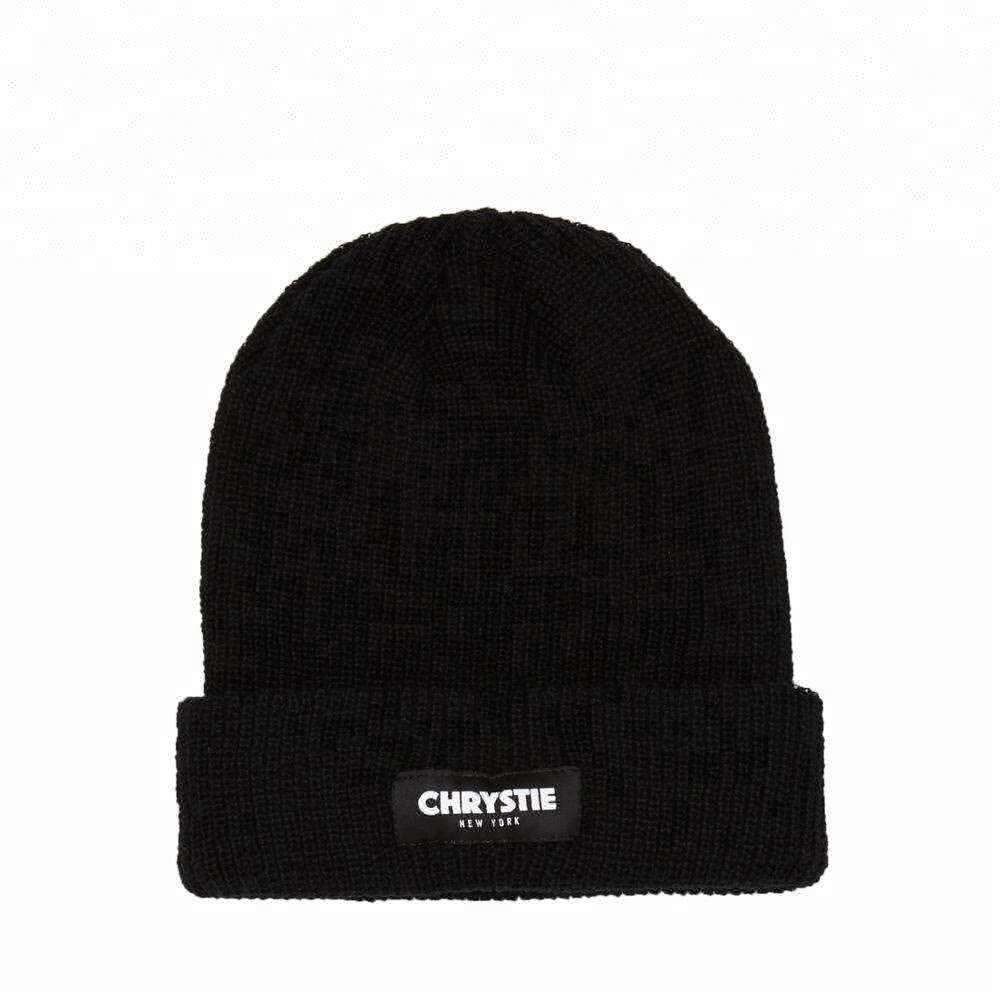 Best Selg bonnet hat 2020 Arrival New Custom Label Knit Black Beanie Wholesale