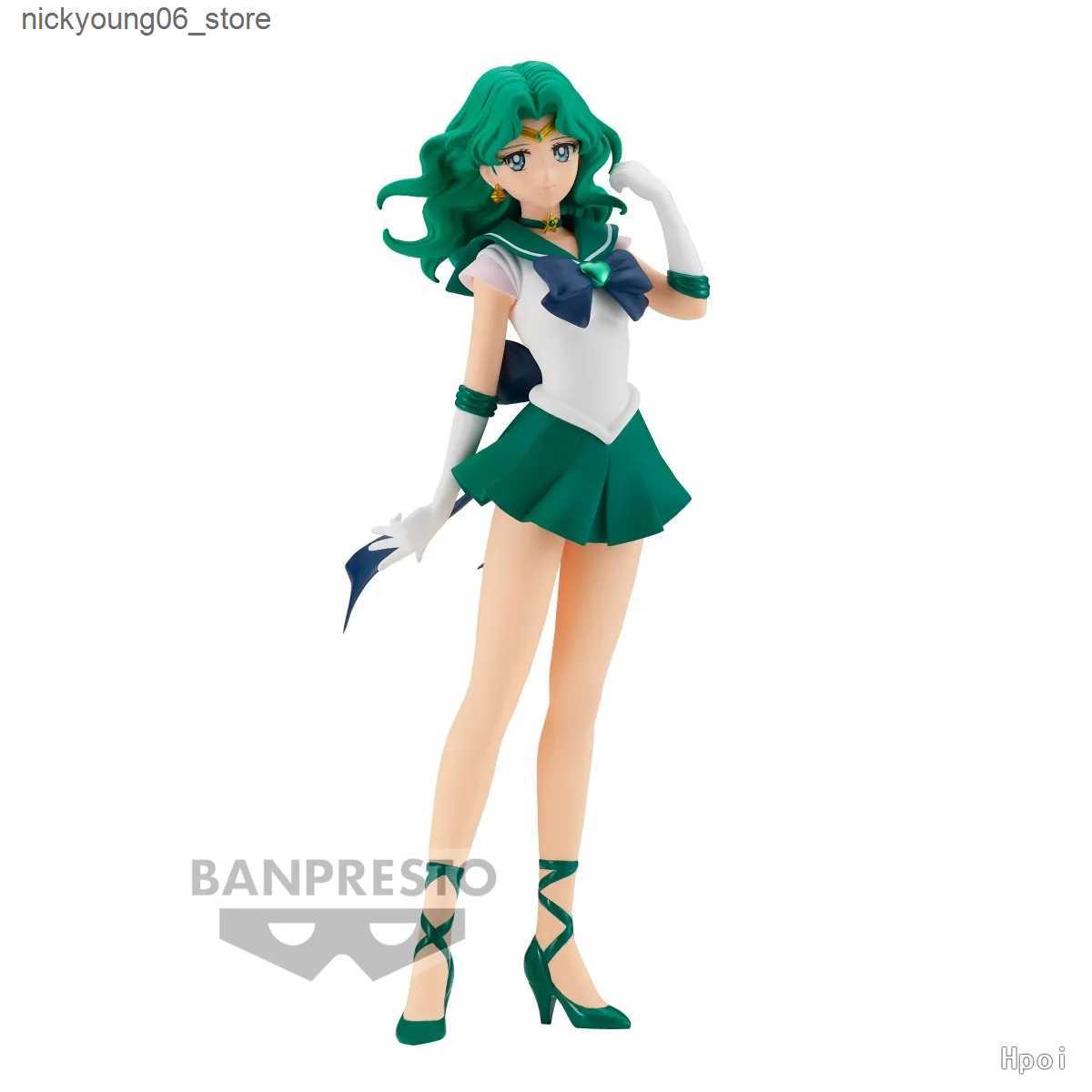 Cartoon Figures 23CM Anime SAILOR MOON Kaiou Michiru Figure GLITTER GLAMOURS Ver Tomoe Hotaru Model Toy Gift Tenoh Haruka Aciton Figure Doll L240910