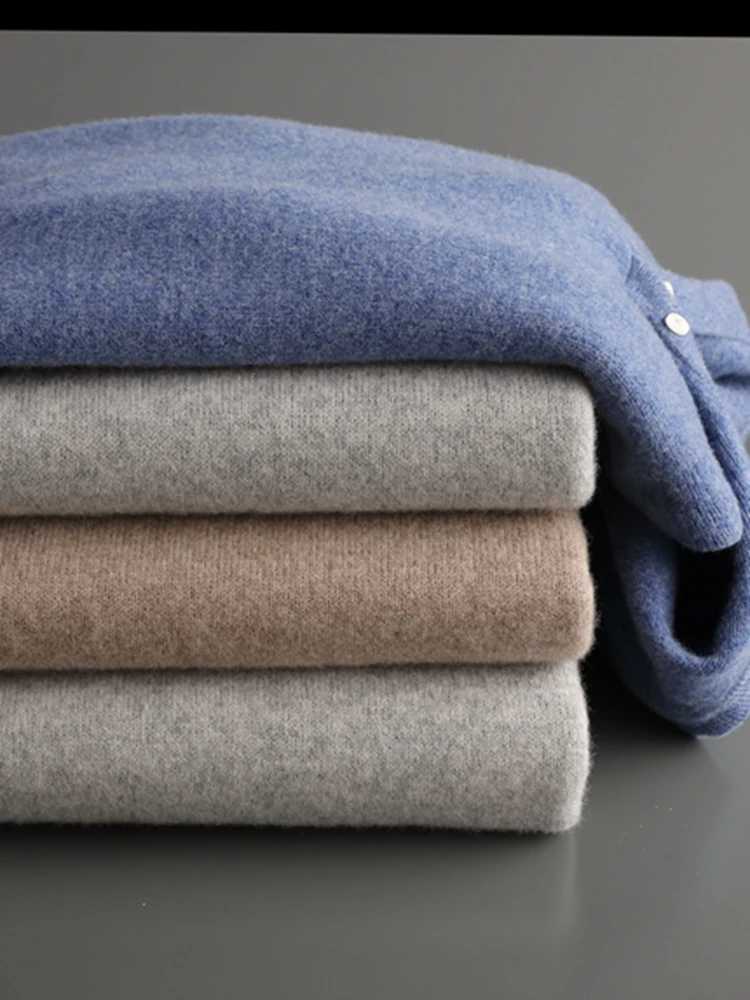 ADDONEE Men Hooded Pullover Cashmere Sweater Autumn Winter 100% Merino Wool Knitwear Smart Casual Sweater Korean Fashion Tops LX241015