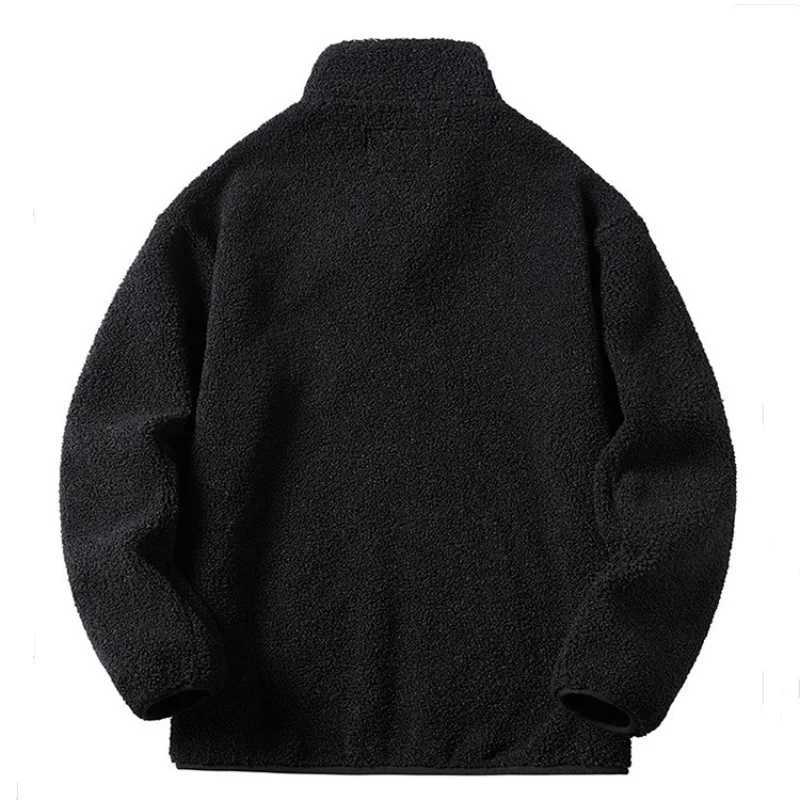 Men Thicken Fleece Padded Coat Berber Fleece Jackets For Men Vintage Stand Collar Polar Fleece Wintre Jacket Warm Tops X241015