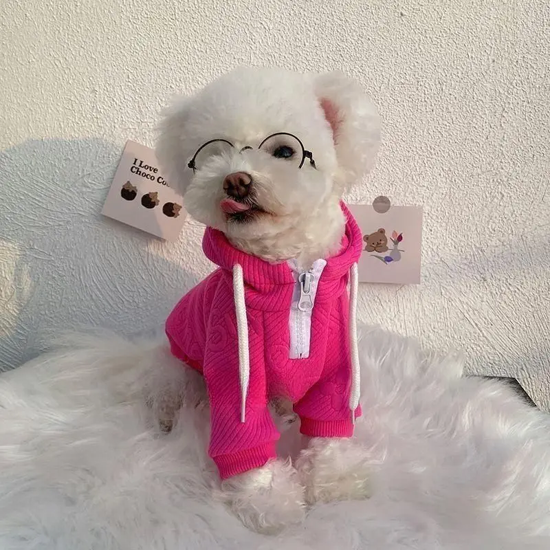 Dog Clothes Autumn and Winter Schnitzer Than Teddy Bear Small and Medium-sized Dog Cat Clothes Hooded Thin Western Style Hoodie