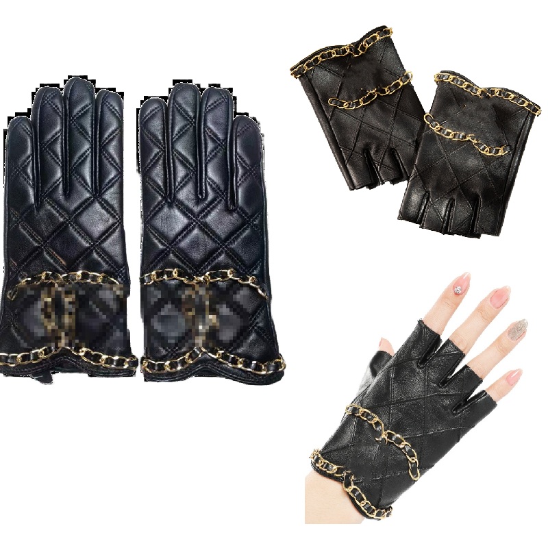 Designers Five Fingers Gloves 100% Sheepskin Leather Gloves Can Touch Screen Fingerless Gloves Fall Winter For Women Driving Riding Outdoor Sport Christmas Gift